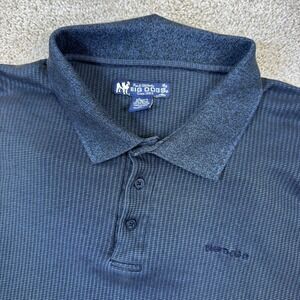 Big Dogs Polo Shirt Mens 3X Blue Textured Grid Short Sleeve Cotton Blend 3108BD